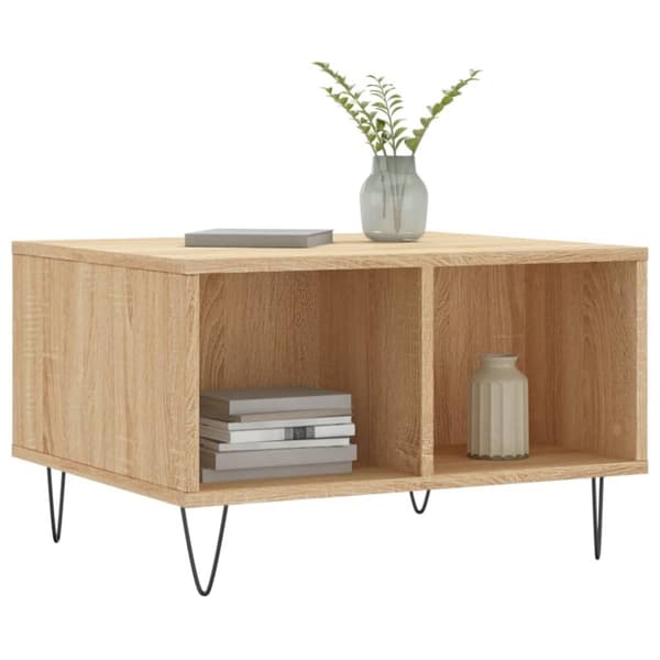 vidaXL sofabord 60x50x36,5 cm konstrueret træ sonoma-eg