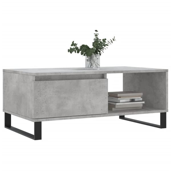 vidaXL Sohvapöytä betoninharmaa 90x50x36,5 cm tekninen puu