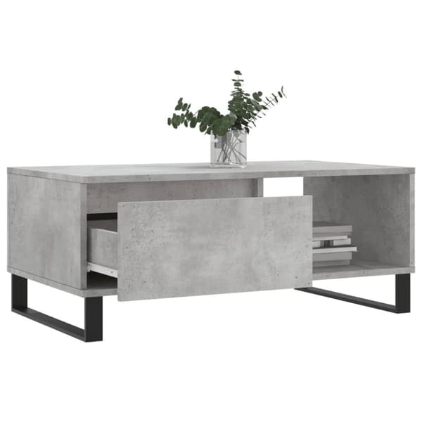 vidaXL Sohvapöytä betoninharmaa 90x50x36,5 cm tekninen puu