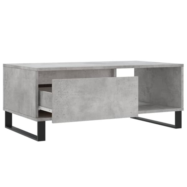 vidaXL Sohvapöytä betoninharmaa 90x50x36,5 cm tekninen puu