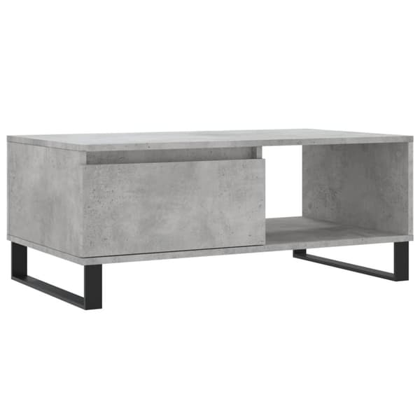 vidaXL Sohvapöytä betoninharmaa 90x50x36,5 cm tekninen puu