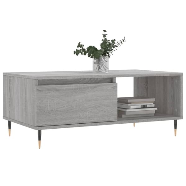 vidaXL Salongbord grå sonoma 90x50x36,5 cm konstruert tre