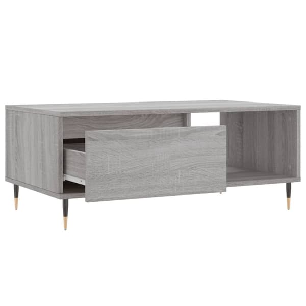 vidaXL Salongbord grå sonoma 90x50x36,5 cm konstruert tre