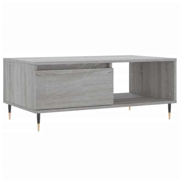 vidaXL Salongbord grå sonoma 90x50x36,5 cm konstruert tre