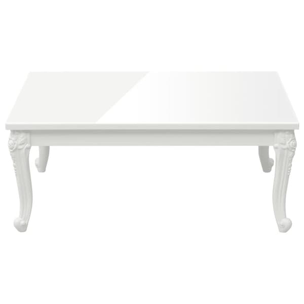 vidaXL Salongbord høyglans hvit 100x50x42 cm konstruert tre