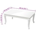 Miniatyrbilde 5 av 5: vidaXL Salongbord høyglans hvit 100x50x42 cm konstruert tre
