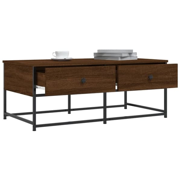 vidaXL Salongbord brun eik 100x51x40 cm konstruert tre