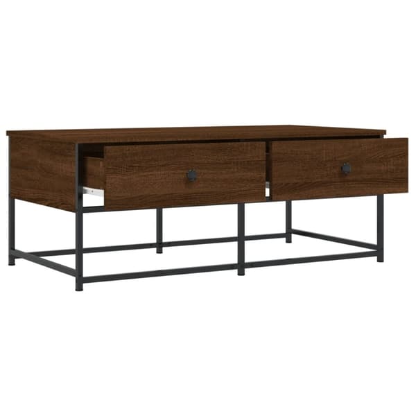 vidaXL Salongbord brun eik 100x51x40 cm konstruert tre