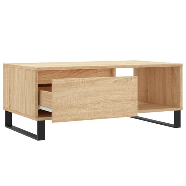 vidaXL sofabord 90x50x36,5 cm konstrueret træ sonoma-eg