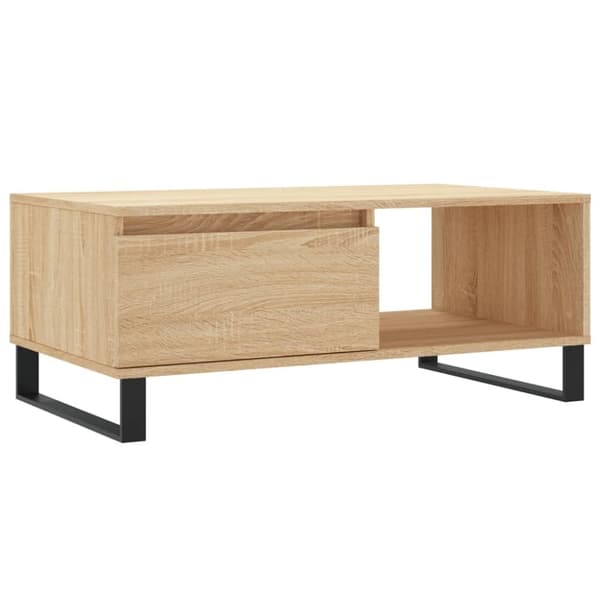 vidaXL Salongbord sonoma eik 90x50x36,5 cm konstruert tre