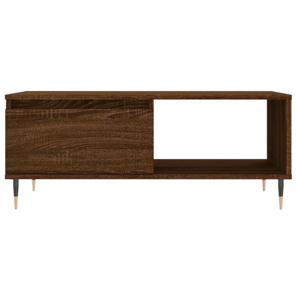 vidaXL sofabord 90x50x36,5 cm konstrueret træ brun egetræsfarve