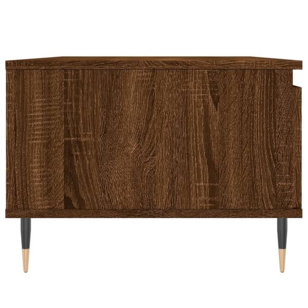 vidaXL sofabord 90x50x36,5 cm konstrueret træ brun egetræsfarve