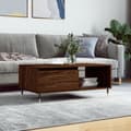 Miniatyrbillede 2 af 11: vidaXL sofabord 90x50x36,5 cm konstrueret træ brun egetræsfarve
