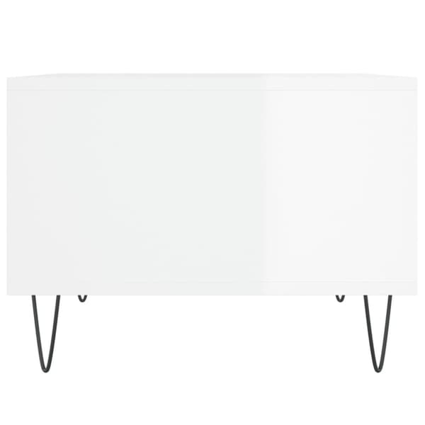 vidaXL Soffbord vit högglans 60x50x36,5 cm konstruerat trä