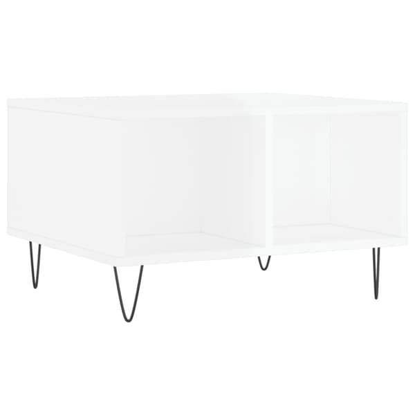 vidaXL Soffbord vit högglans 60x50x36,5 cm konstruerat trä
