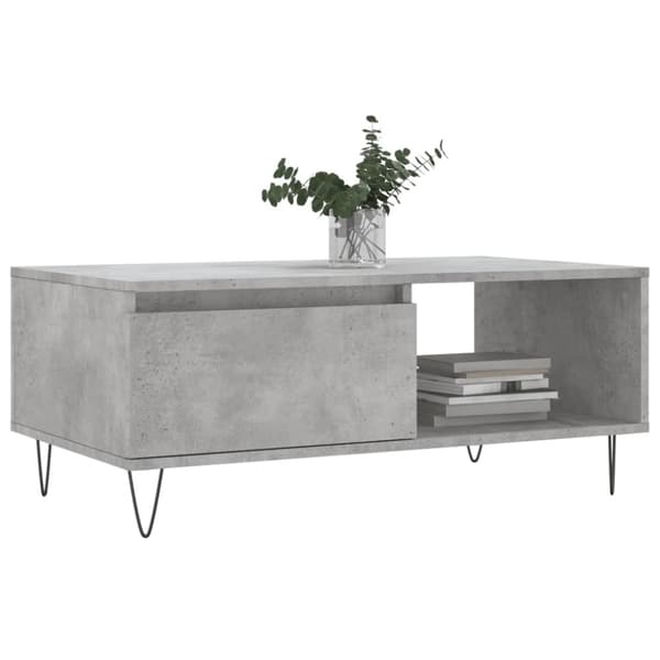 vidaXL sofabord 90x50x36,5 cm konstrueret træ betongrå