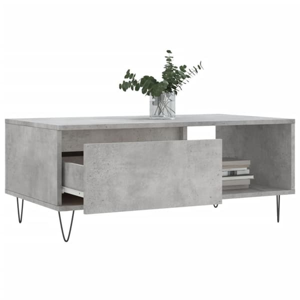 vidaXL sofabord 90x50x36,5 cm konstrueret træ betongrå