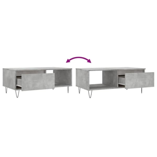 vidaXL sofabord 90x50x36,5 cm konstrueret træ betongrå