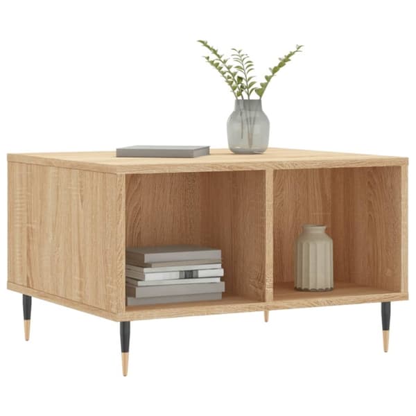 vidaXL Soffbord sonoma-ek 60x50x36,5 cm konstruerat trä