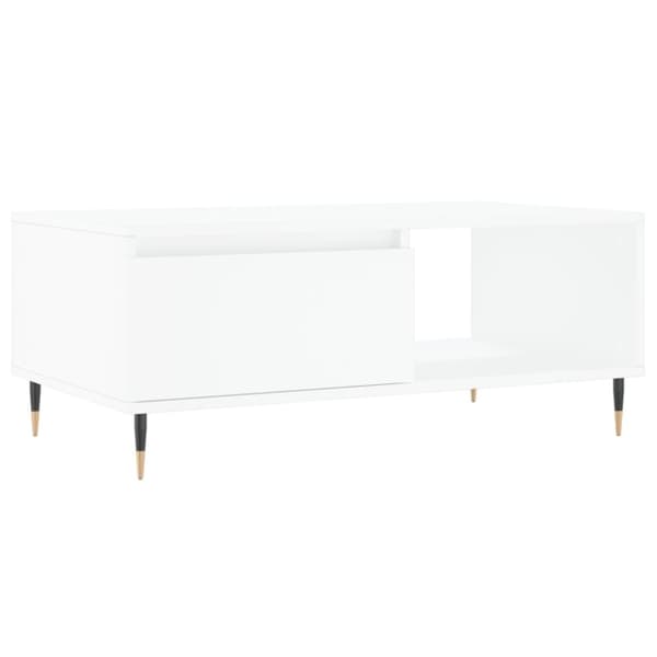 vidaXL Salongbord hvit 90x50x36,5 cm konstruert tre