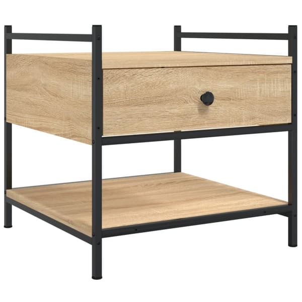vidaXL sofabord 50x50x50 cm konstrueret træ sonoma egetræsfarve