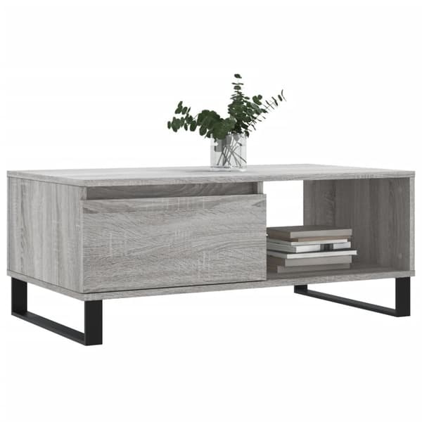 vidaXL sofabord 90x50x36,5 cm konstrueret træ grå sonoma-eg