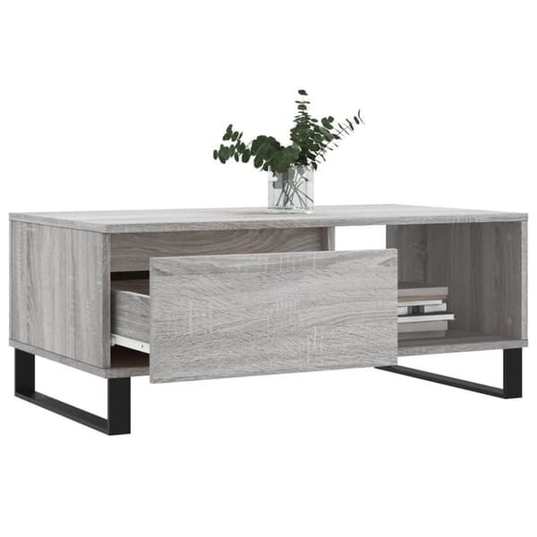 vidaXL sofabord 90x50x36,5 cm konstrueret træ grå sonoma-eg