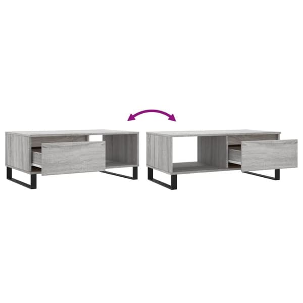 vidaXL sofabord 90x50x36,5 cm konstrueret træ grå sonoma-eg