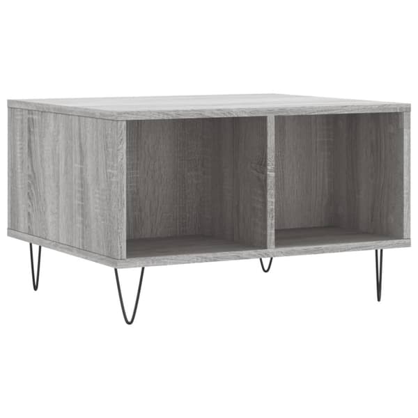vidaXL sofabord 60x50x36,5 cm konstrueret træ grå sonoma-eg
