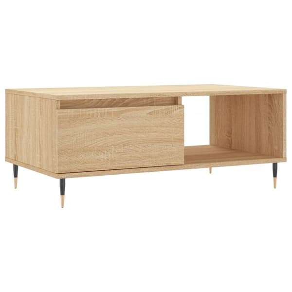 vidaXL Soffbord sonoma-ek 90x50x36,5 cm konstruerat trä