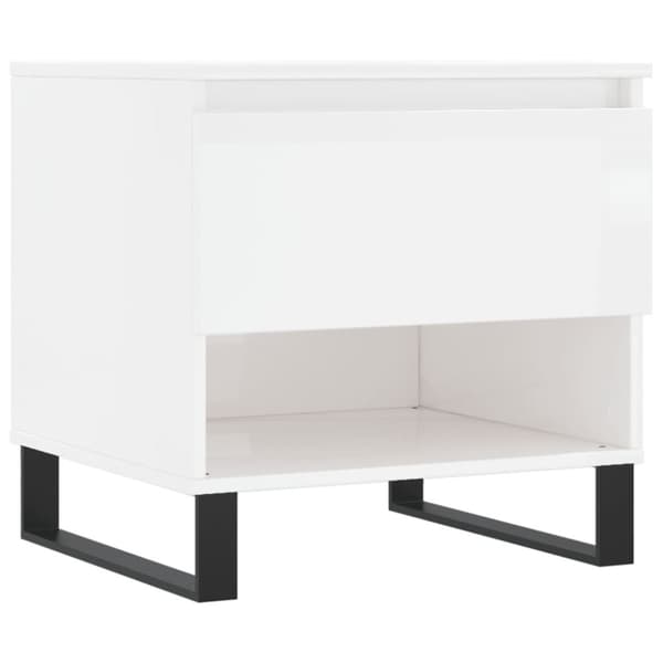vidaXL sofaborde 2 stk. 50x46x50 cm konstrueret træ hvid højglans
