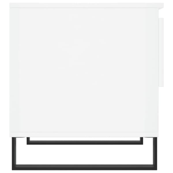 vidaXL sofaborde 2 stk. 50x46x50 cm konstrueret træ hvid højglans