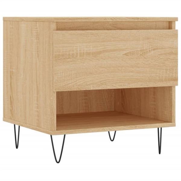 vidaXL sofaborde 2 stk. 50x46x50 cm konstrueret træ sonoma-eg