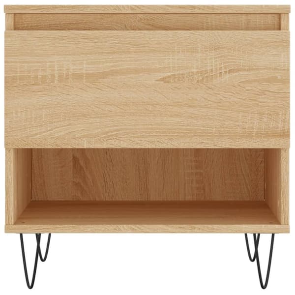 vidaXL sofaborde 2 stk. 50x46x50 cm konstrueret træ sonoma-eg
