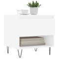 Miniatyrbilde 3 av 11: vidaXL Salongbord hvit 50x46x50 cm konstruert tre