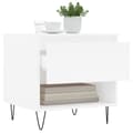 Miniatyrbilde 4 av 11: vidaXL Salongbord hvit 50x46x50 cm konstruert tre