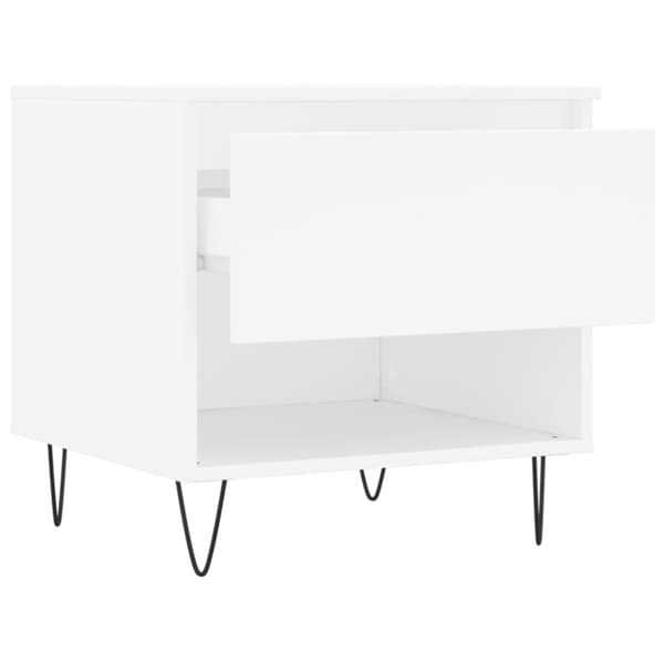 vidaXL Salongbord hvit 50x46x50 cm konstruert tre