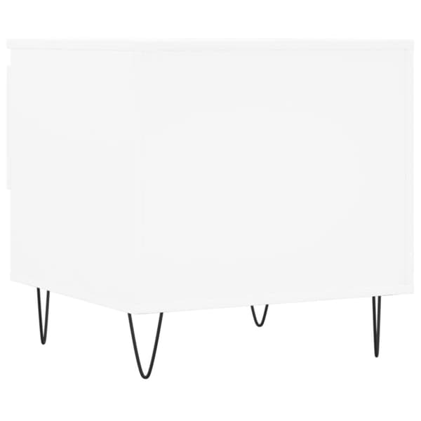 vidaXL Salongbord hvit 50x46x50 cm konstruert tre