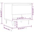Miniatyrbilde 11 av 11: vidaXL Salongbord hvit 50x46x50 cm konstruert tre
