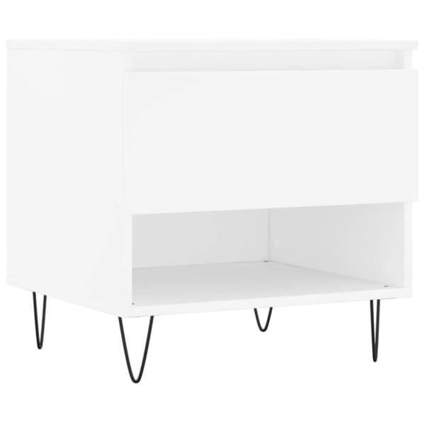 vidaXL Salongbord hvit 50x46x50 cm konstruert tre