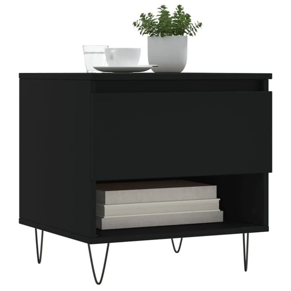 vidaXL Salongbord 2 stk svart 50x46x50 cm konstruert tre