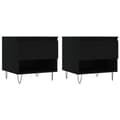 Miniatyrbilde 1 av 11: vidaXL Salongbord 2 stk svart 50x46x50 cm konstruert tre