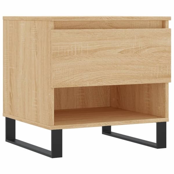 vidaXL sofaborde 2 stk. 50x46x50 cm konstrueret træ sonoma-eg