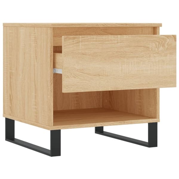 vidaXL sofaborde 2 stk. 50x46x50 cm konstrueret træ sonoma-eg