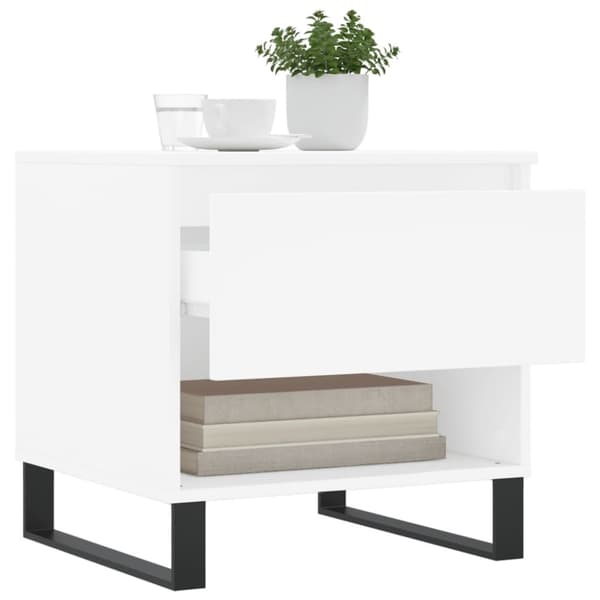 vidaXL Salongbord 2 stk hvit 50x46x50 cm konstruert tre