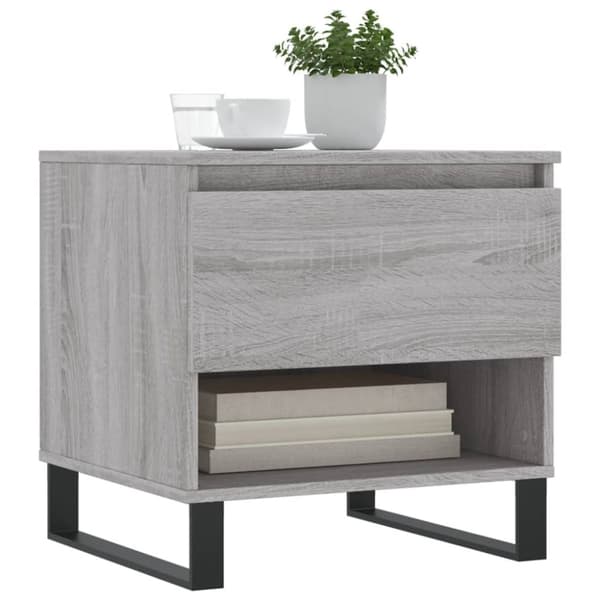 vidaXL Salongbord 2 stk grå sonoma 50x46x50 cm konstruert tre
