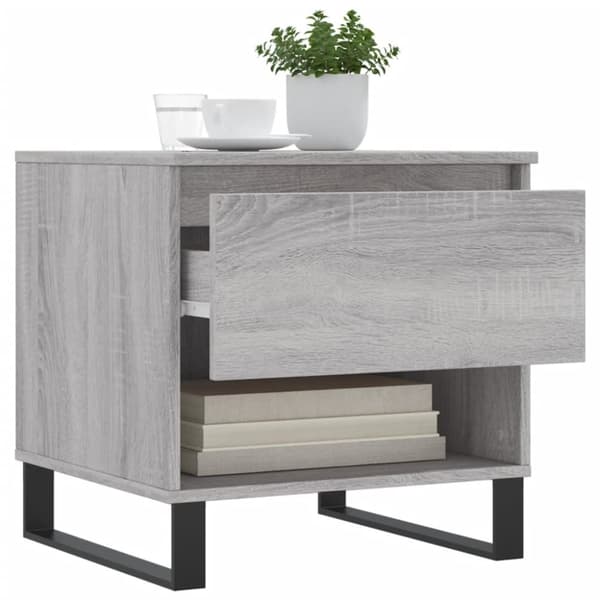 vidaXL Salongbord 2 stk grå sonoma 50x46x50 cm konstruert tre