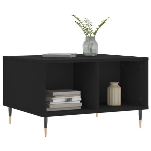 vidaXL Soffbord svart 60x50x36,5 cm konstruerat trä