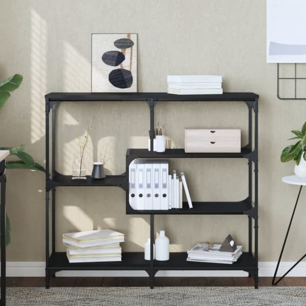 vidaXL konsolbord 103x32x95 cm konstrueret træ sort