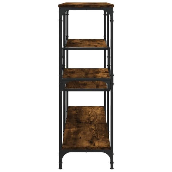 vidaXL konsolbord 103x32x95 cm konstrueret træ røget egetræsfarve